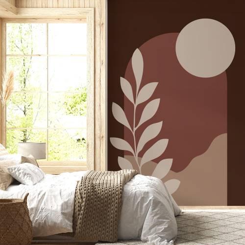 Papier peint panoramique - Feuille Boho