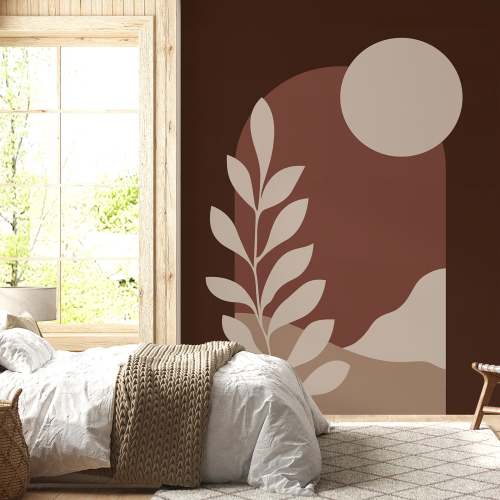 Papier peint panoramique - Feuille Boho