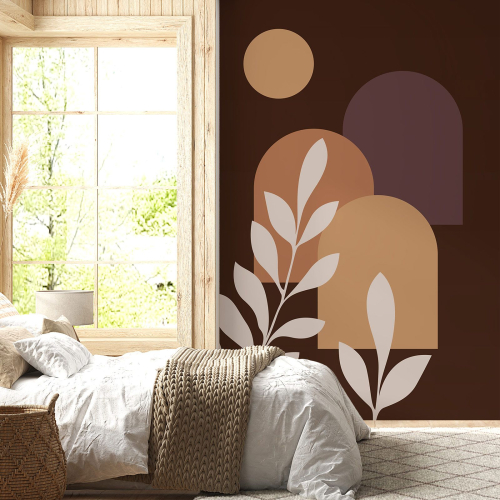 Papier peint panoramique - Feuille Boho