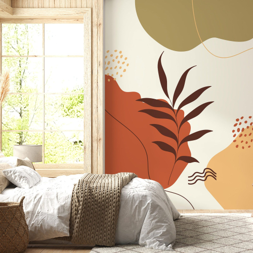 Papier peint panoramique - Feuille Boho