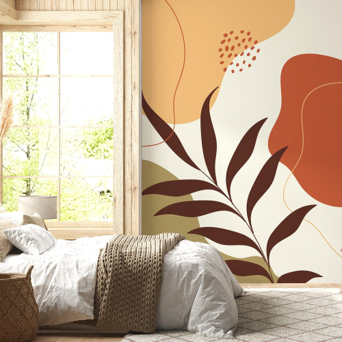 Papier peint panoramique - Feuille Boho