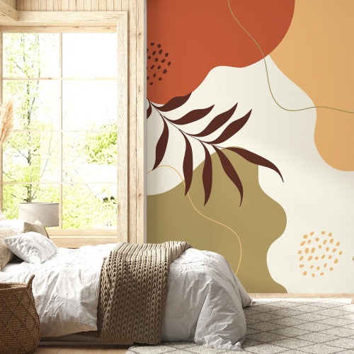 Papier peint panoramique - Feuille Boho