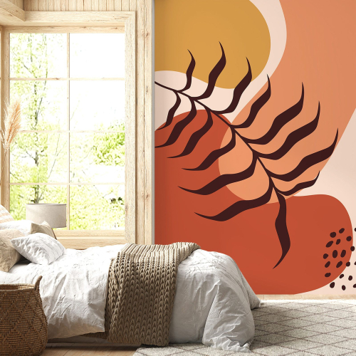 Papier peint panoramique - Feuille Boho