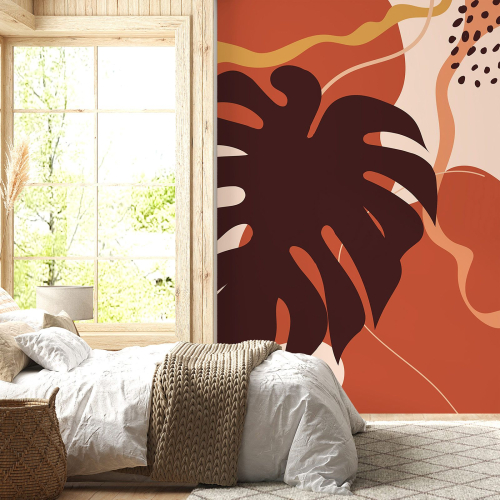 Papier peint panoramique - Feuille Boho