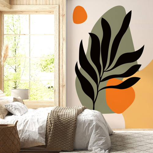 Papier peint panoramique - Feuille Boho
