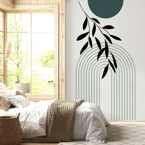 Papier peint panoramique - Feuille Boho