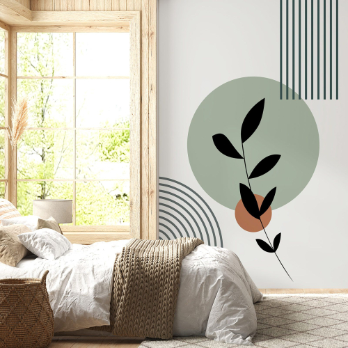 Papier peint panoramique - Feuille Boho