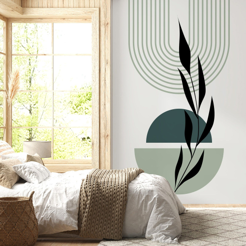Papier peint panoramique - Feuille Boho