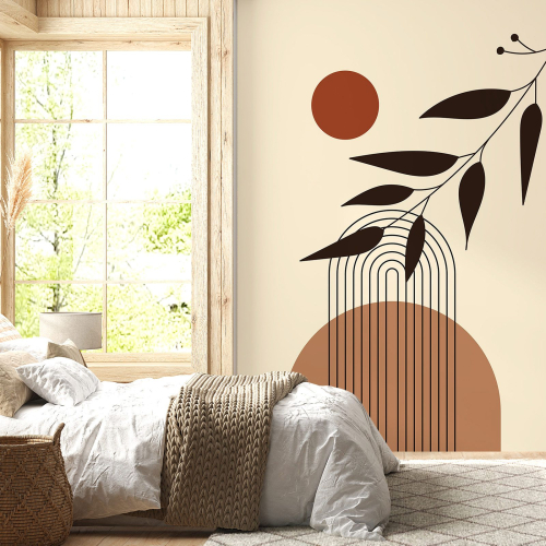 Papier peint panoramique - Feuille Boho