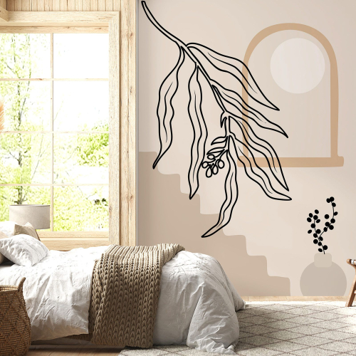 Papier peint panoramique - Feuille Boho