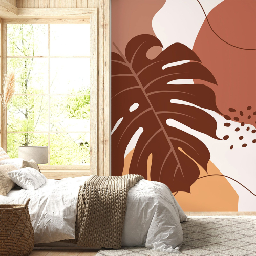 Papier peint panoramique - Feuille Boho
