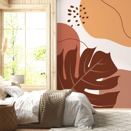 Papier peint panoramique - Feuille Boho