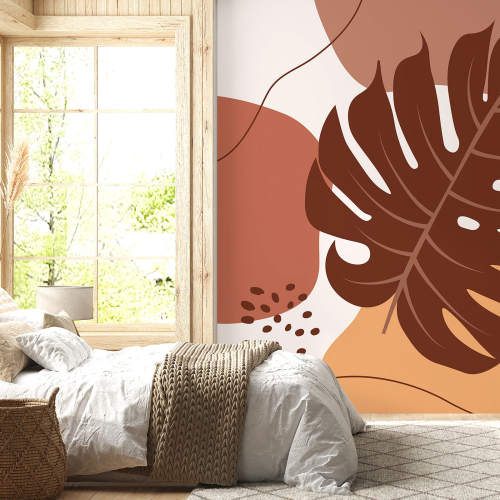 Papier peint panoramique - Feuille Boho