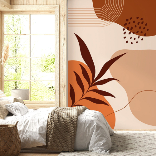 Papier peint panoramique - Feuille Boho
