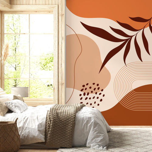 Papier peint panoramique - Feuille Boho