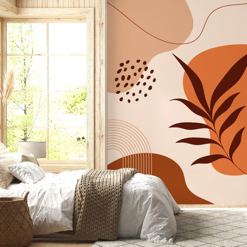Papier peint panoramique - Feuille Boho
