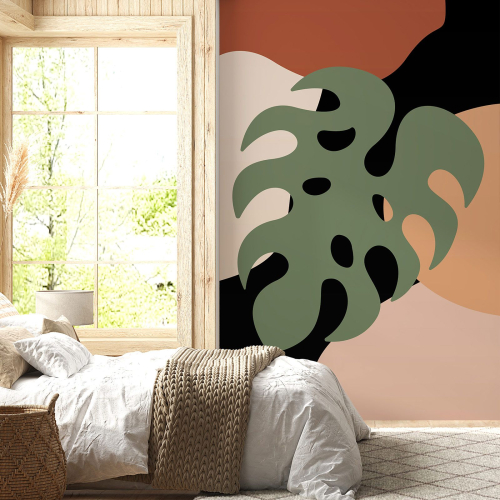 Papier peint panoramique - Feuille Boho