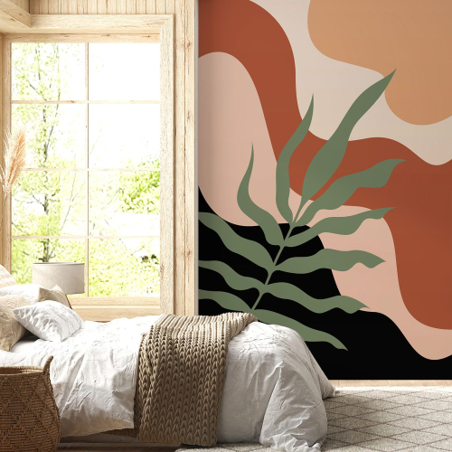 Papier peint panoramique - Feuille Boho