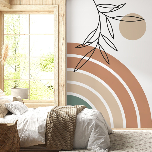Papier peint panoramique - Feuille Boho