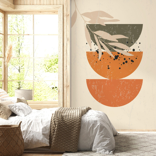 Papier peint panoramique - Feuille Boho