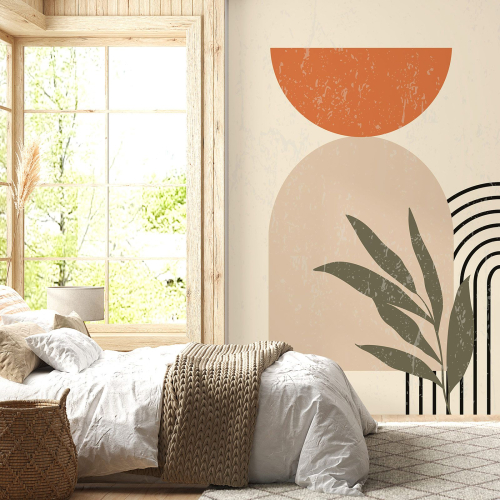 Papier peint panoramique - Feuille Boho
