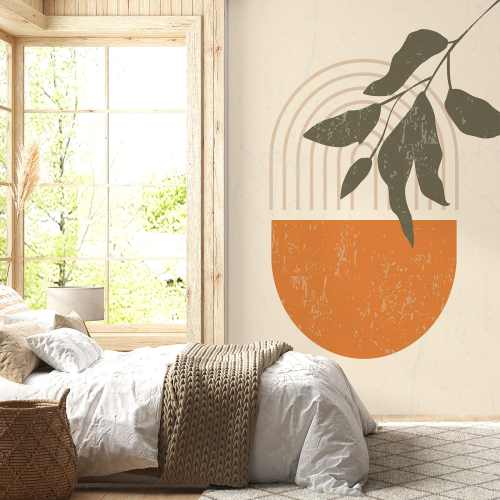 Papier peint panoramique - Feuille Boho