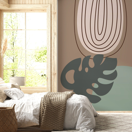 Papier peint panoramique - Feuille Boho