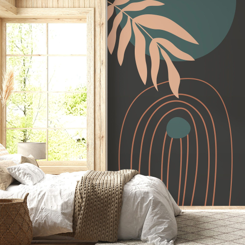 Papier peint panoramique - Feuille Boho