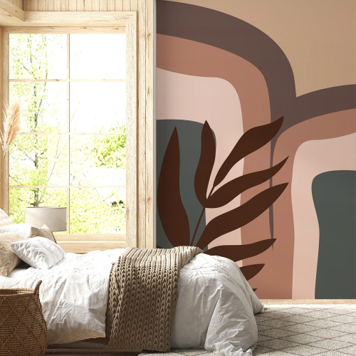 Papier peint panoramique - Feuille Boho