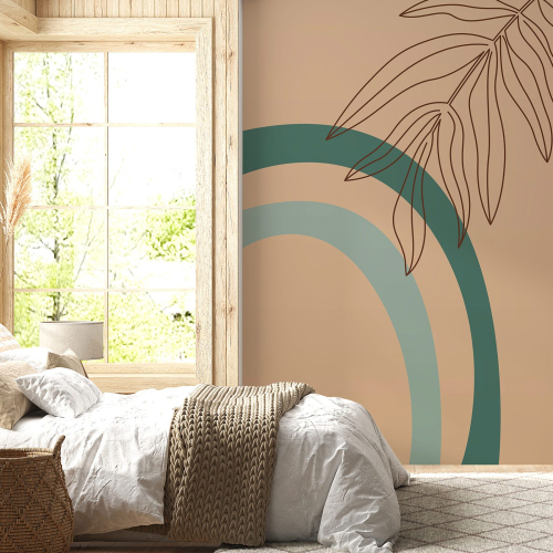 Papier peint panoramique - Feuille Boho