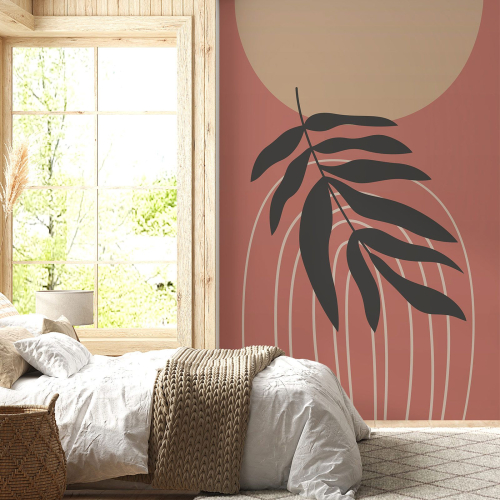 Papier peint panoramique - Feuille Boho
