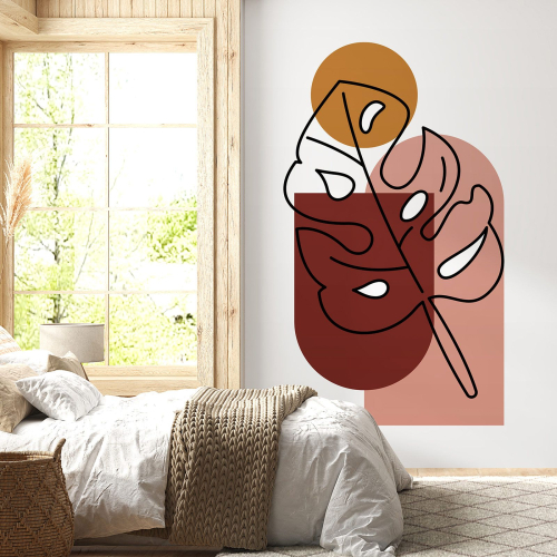 Papier peint panoramique - Feuille Boho