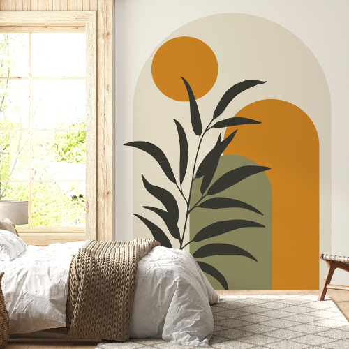 Papier peint panoramique - Feuille Boho