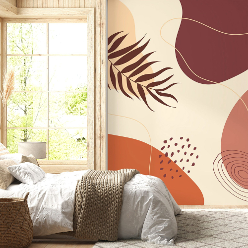 Papier peint panoramique - Feuille Boho