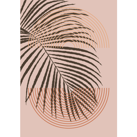 Papier peint panoramique - Feuille de palmier Design