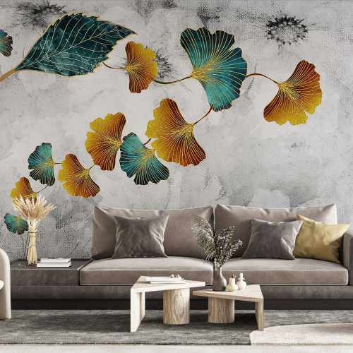 Papier peint panoramique - Feuilles