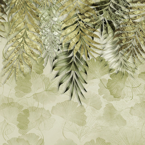 Papier peint panoramique - Feuilles