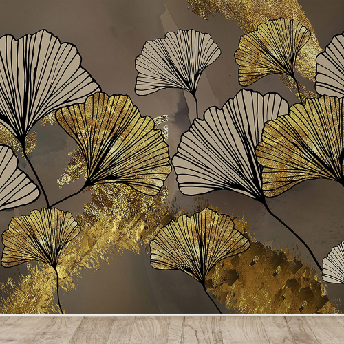Papier peint panoramique - Feuilles