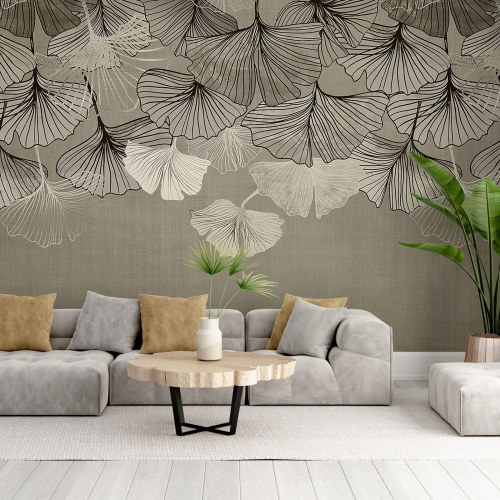 Papier peint panoramique - Feuilles