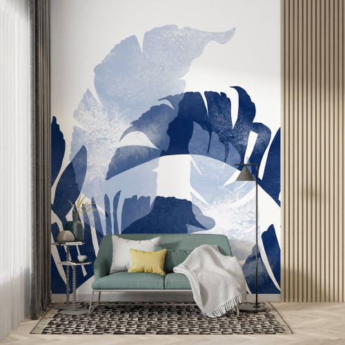 Papier peint panoramique - Feuilles Abstrait