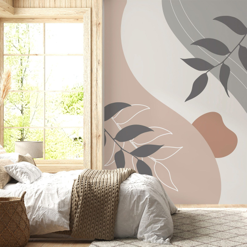 Papier peint panoramique - Feuilles Boho