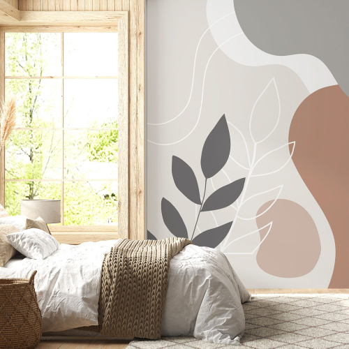 Papier peint panoramique - Feuilles Boho