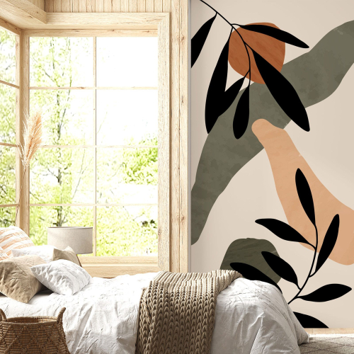 Papier peint panoramique - Feuilles Boho