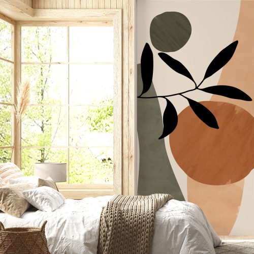 Papier peint panoramique - Feuilles Boho