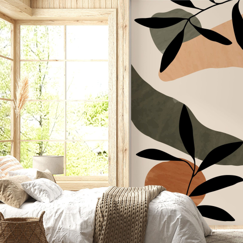 Papier peint panoramique - Feuilles Boho