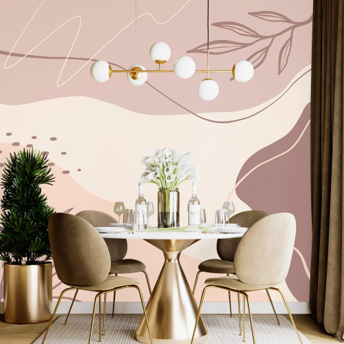 Papier peint panoramique - Feuilles Boho