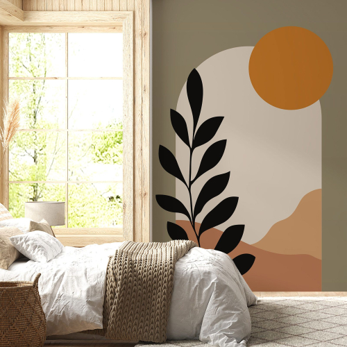Papier peint panoramique - Feuilles Boho