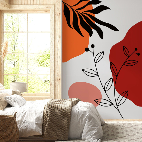 Papier peint panoramique - Feuilles Boho