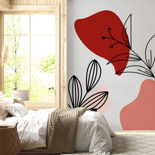 Papier peint panoramique - Feuilles Boho
