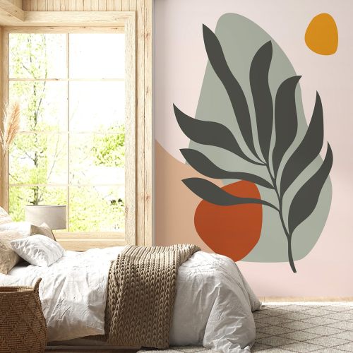 Papier peint panoramique - Feuilles Boho
